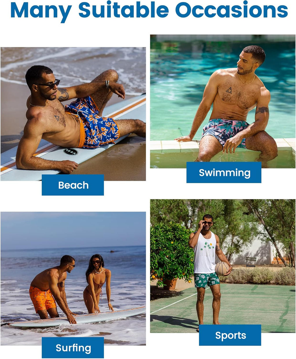 Stylish Men's Swim Shorts